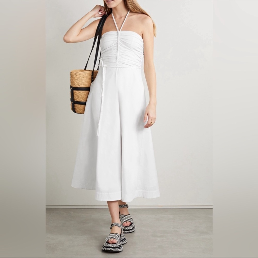 Veronica Beard Lux White Halter
Ruched Top Dress Braided Detai
$159 $550